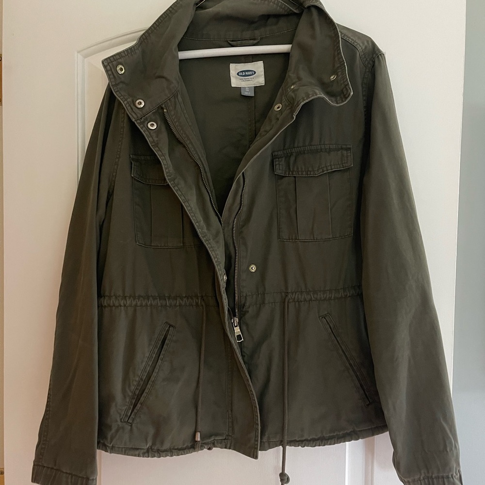 Old Navy Olive Cargo Coat